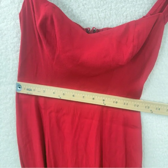 Reformation Bryson Dress in Cherry Red New Size O - Picture 10 of 14